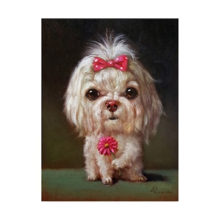 Lucia Heffernan 'Sophie Pink Bow' Canvas Art,24x32